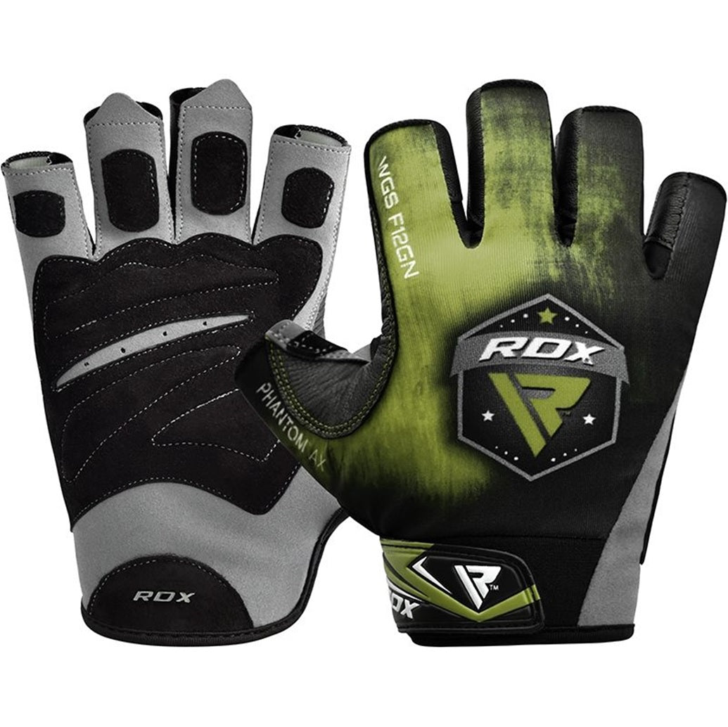 RDX F12 weightlifting gloves green S
